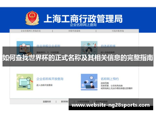 如何查找世界杯的正式名称及其相关信息的完整指南 如何查找世界杯的正式名称及其相关信息的完整指南
