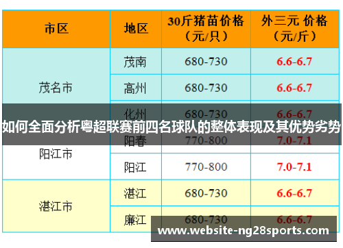 如何全面分析粤超联赛前四名球队的整体表现及其优势劣势